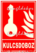 Kulcsdoboz piktogram fluoros utánvilágító tábla matrica
