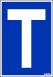 T betű matrica tábla, kék alapon nagy fehér T