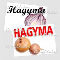 Hagyma Eladó írható árral Tábla Matrica többféle kivitelben