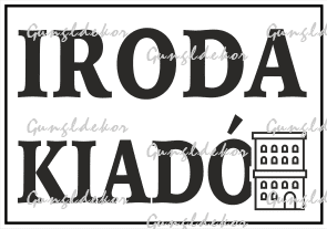 Iroda kiadó piktogram tábla matrica