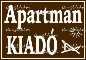 Apartman kiadó piktogram tábla matrica