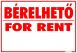 Bérelhető For Rent matrica tábla