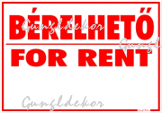 Bérelhető For Rent matrica tábla